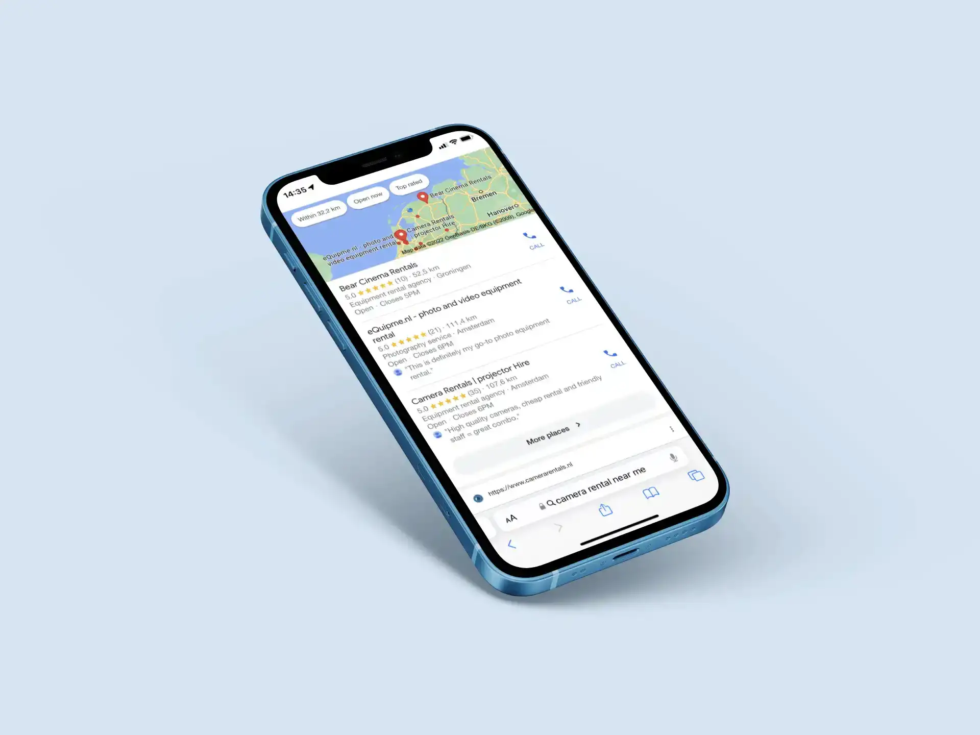 Pourquoi les résultats 'Près de chez moi' de Google sont-ils importants pour les entreprises de location ?