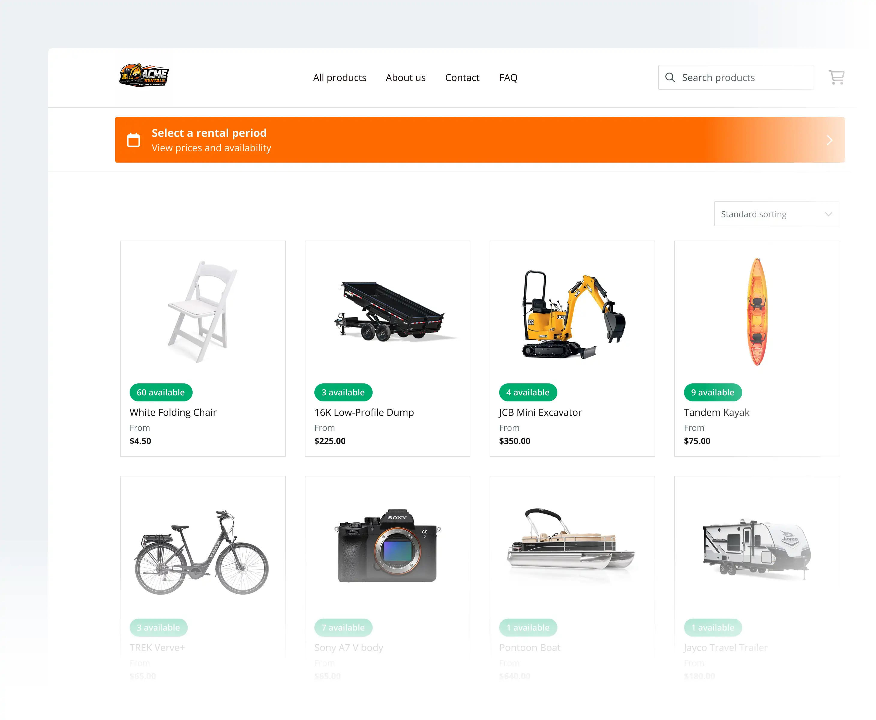 Rental pickup workflow at the counter using Booqable rental software