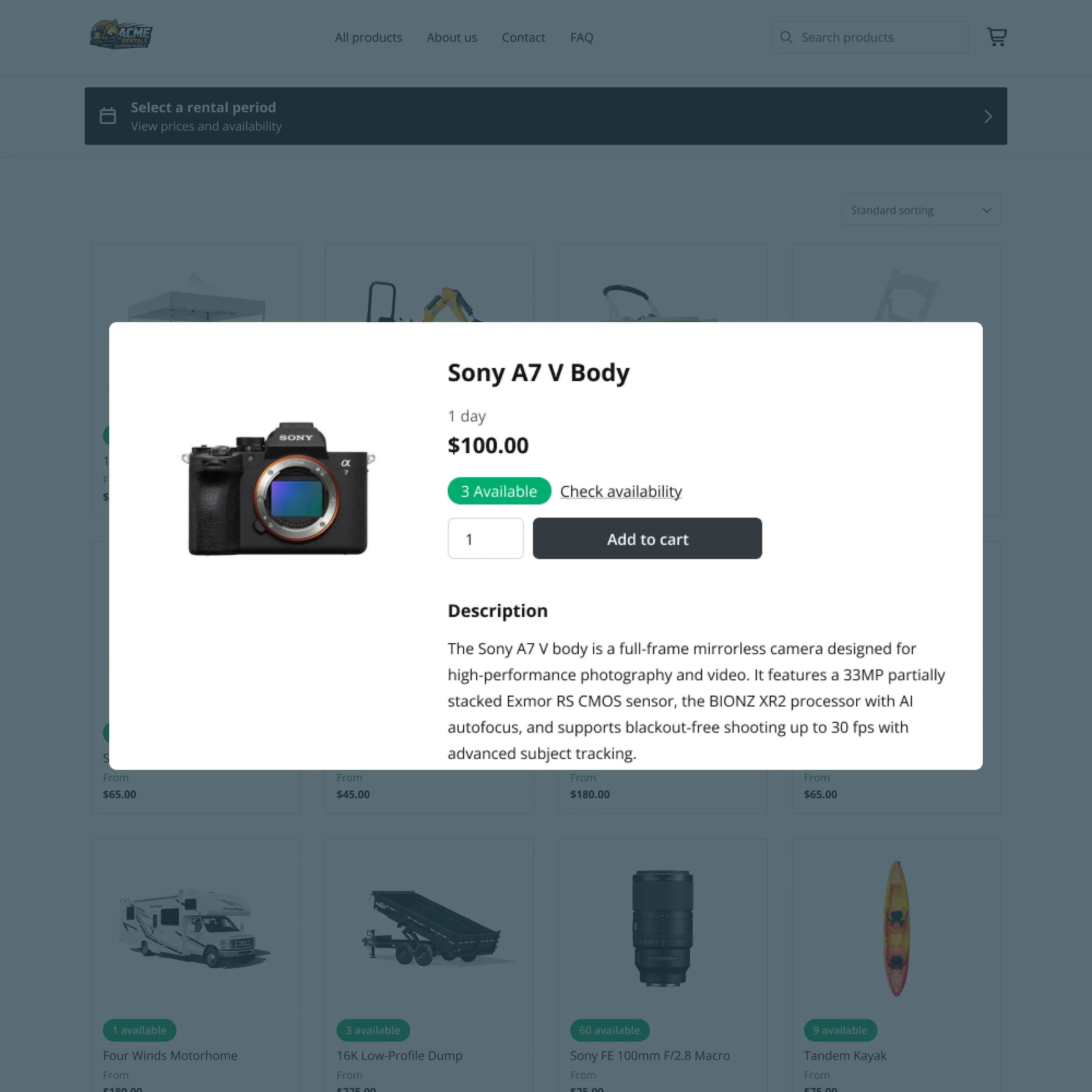 Add real-time availability to a Squarespace rental website with Booqable