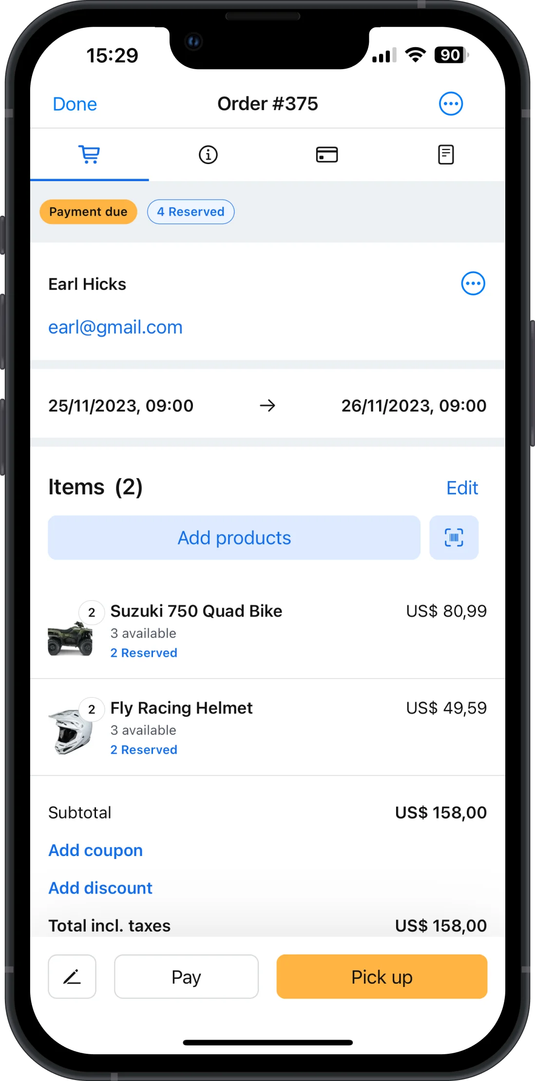Booqable mobile app