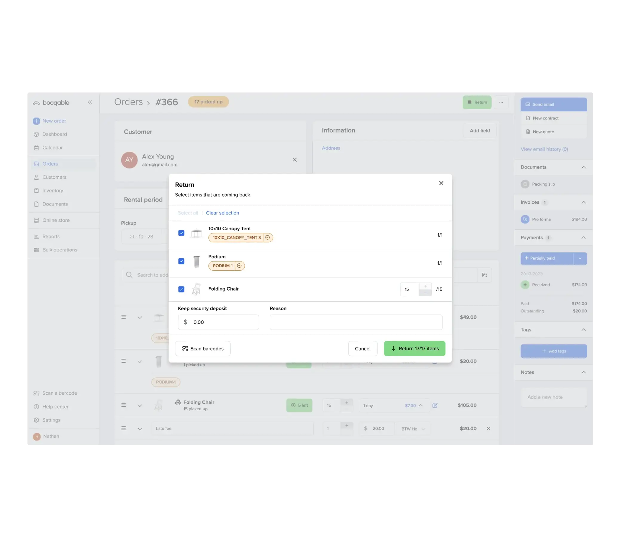 Church rental software inventory management