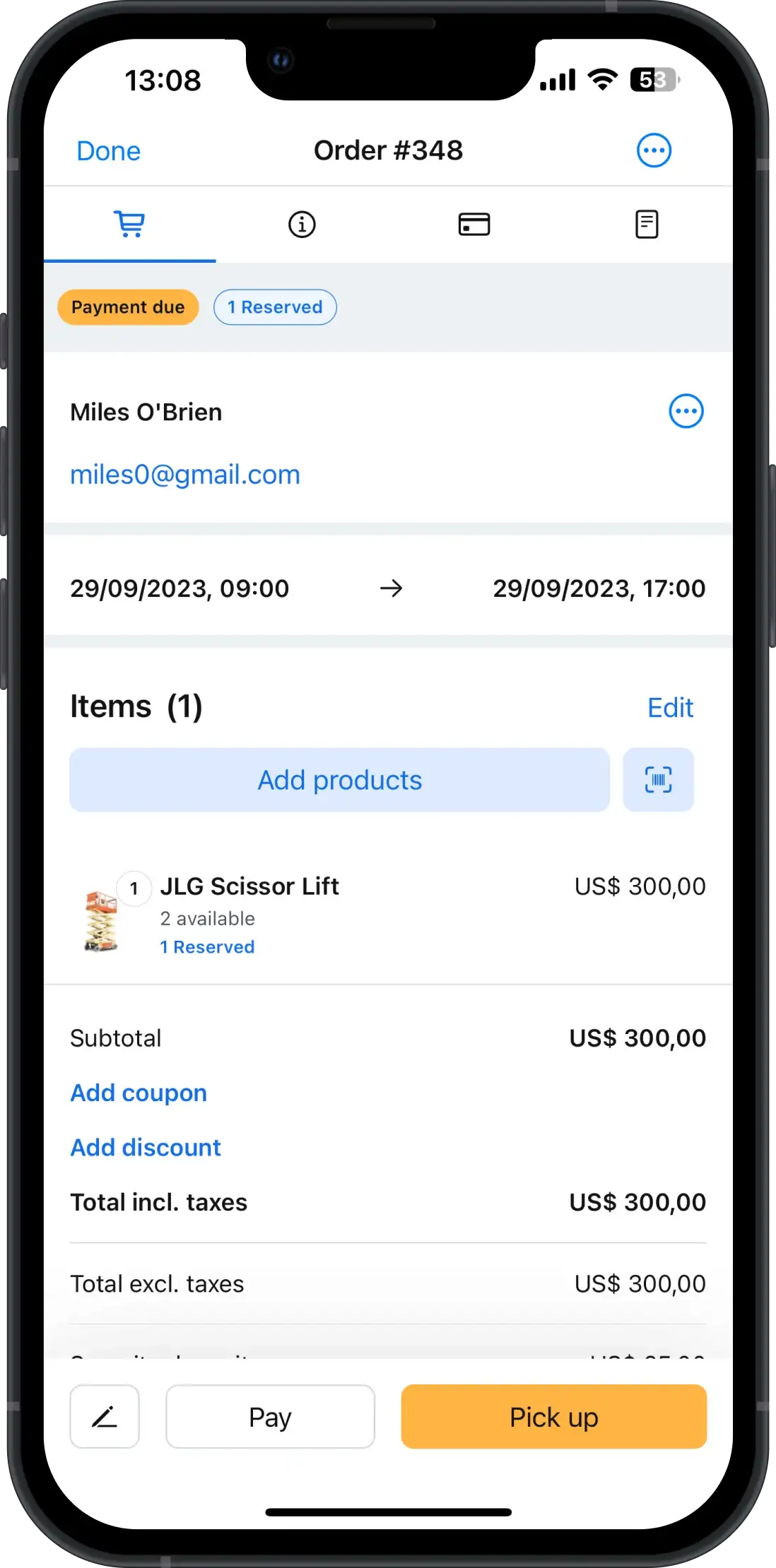Booqable mobile app