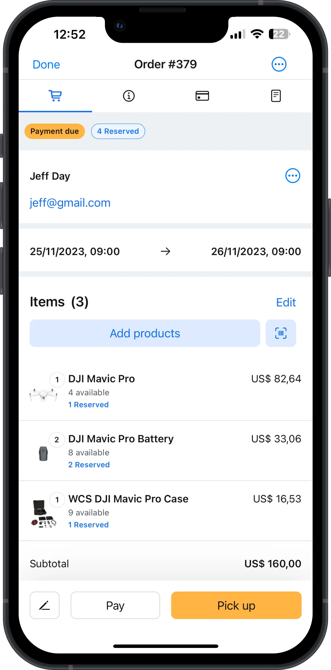 Booqable mobile app