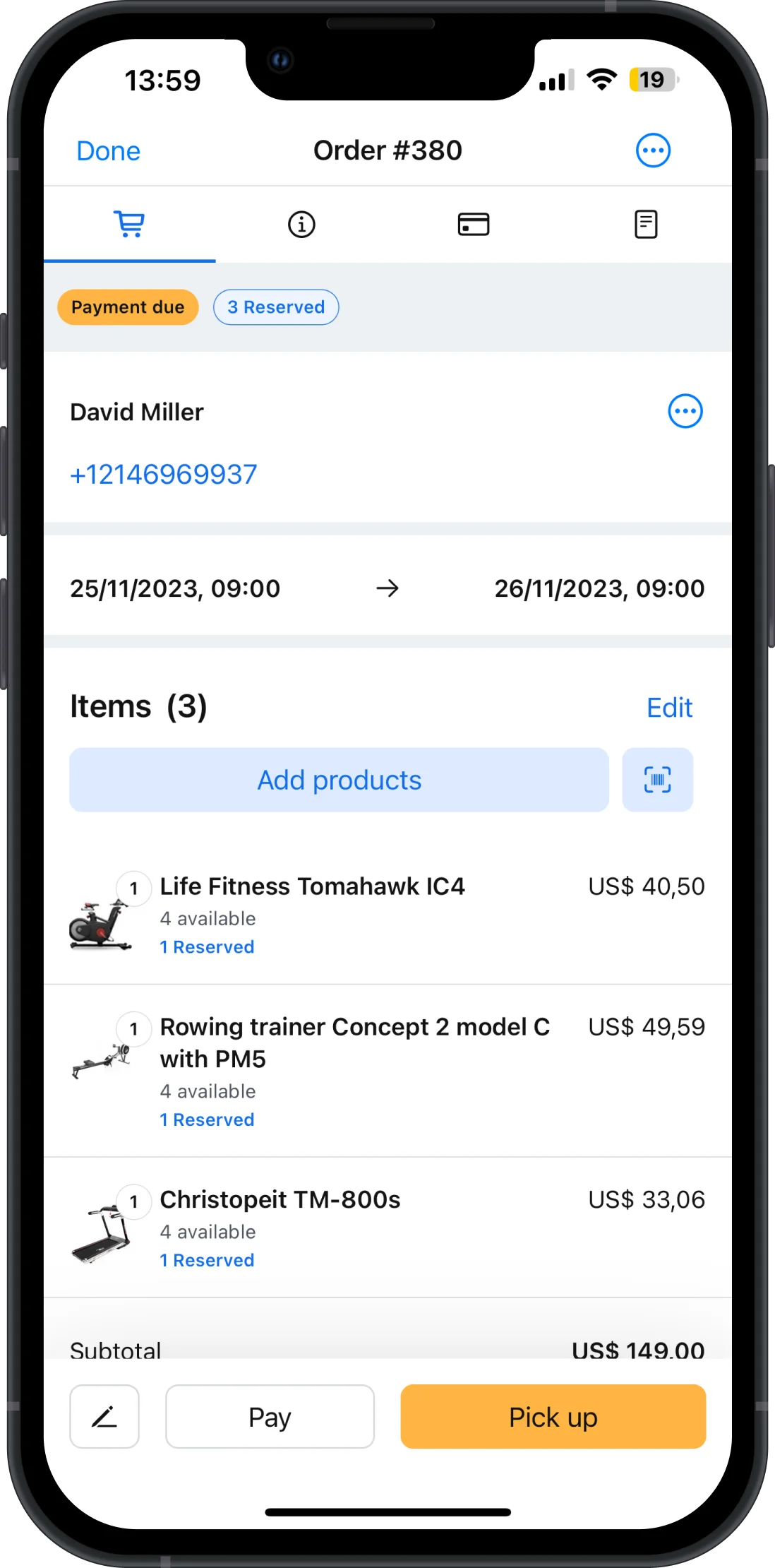 Booqable mobile app