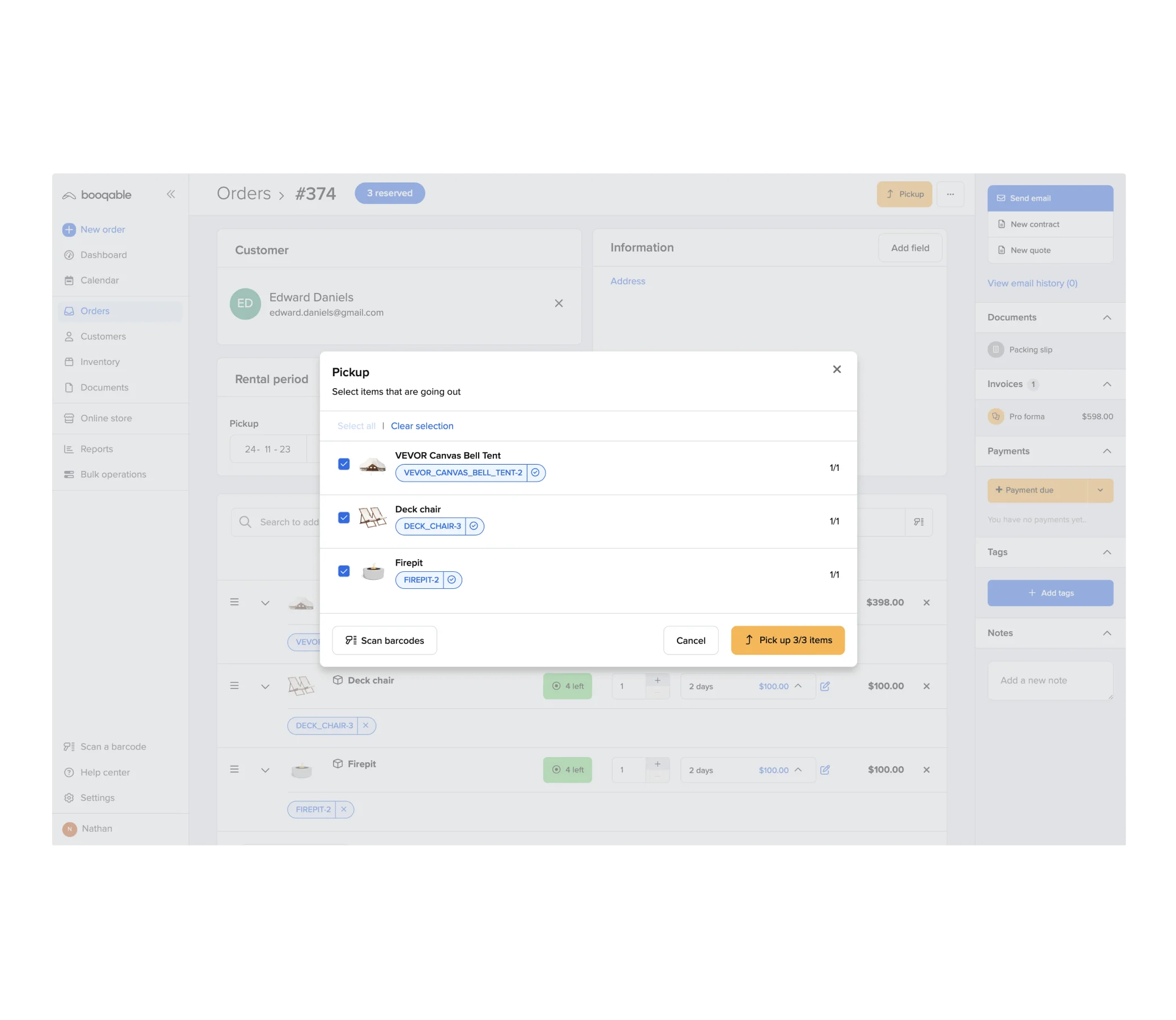 Glamping rental software inventory management