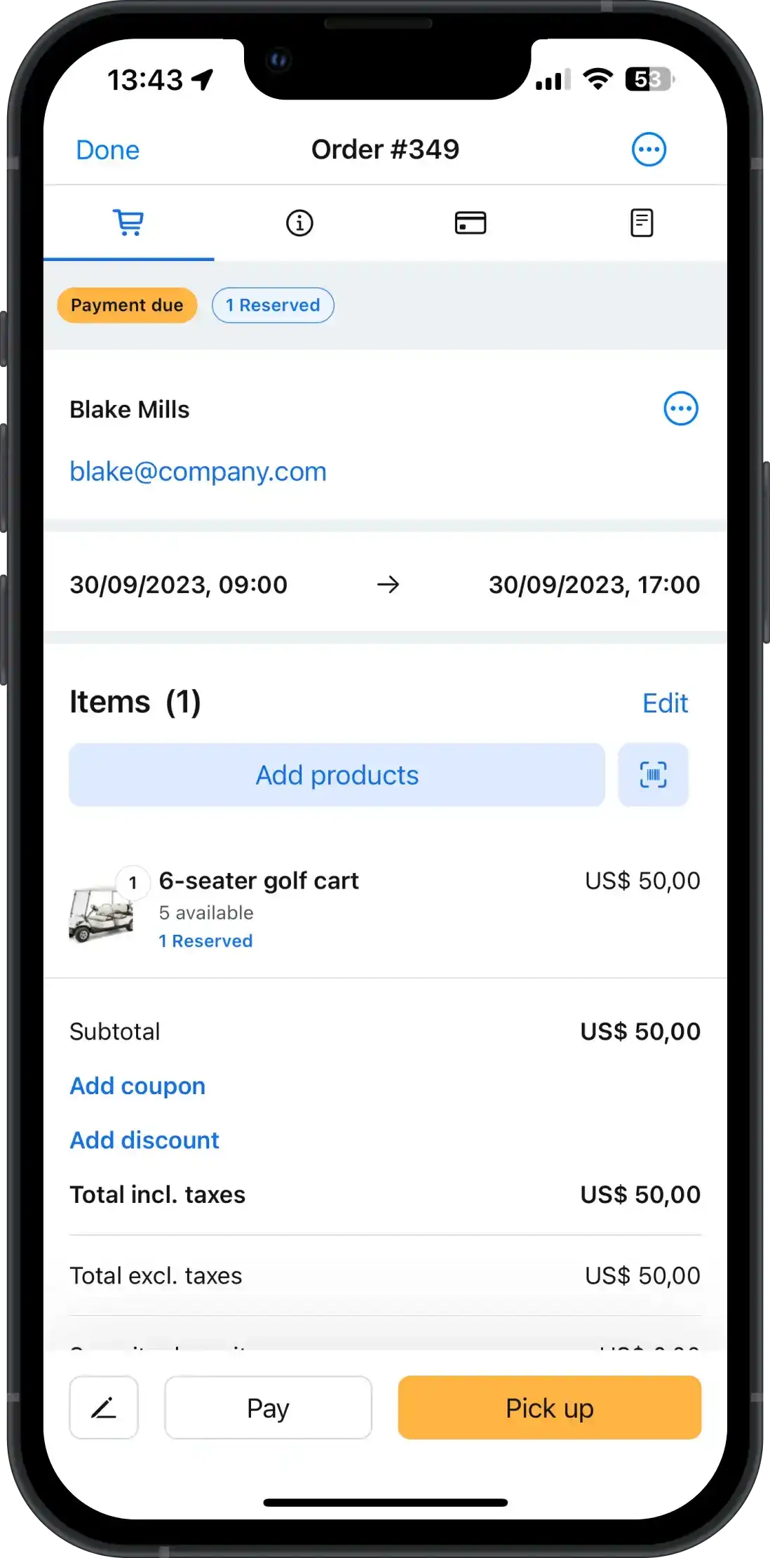 Booqable mobile app