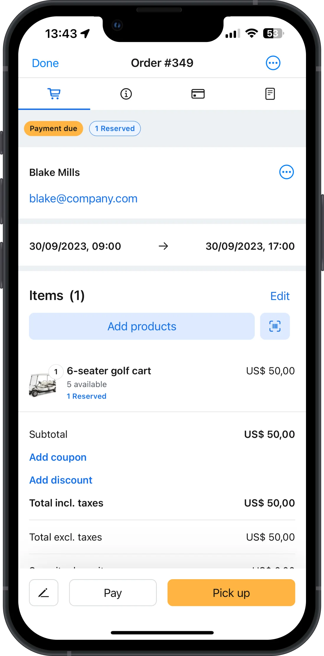 Booqable mobile app