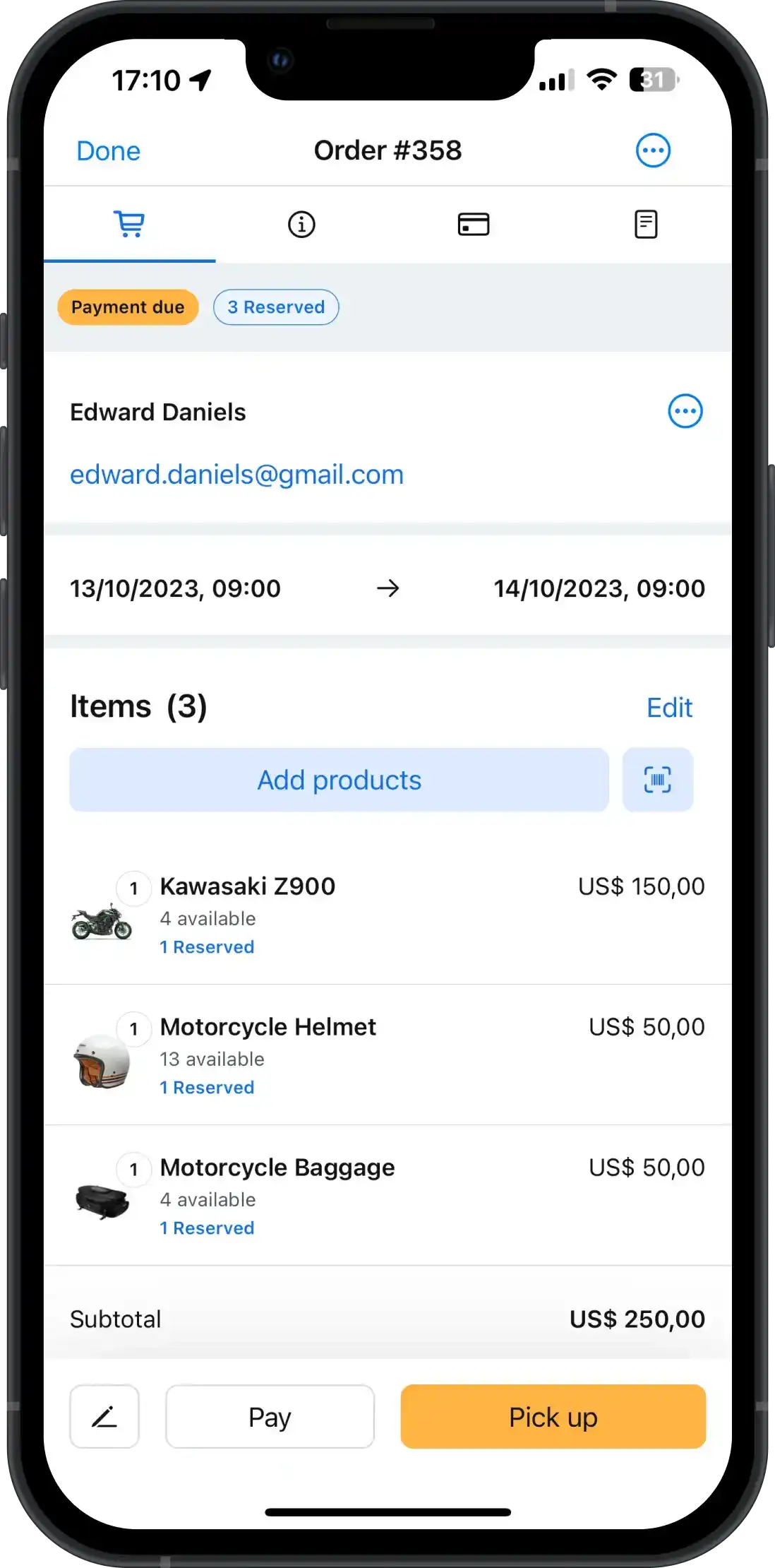 Booqable mobile app
