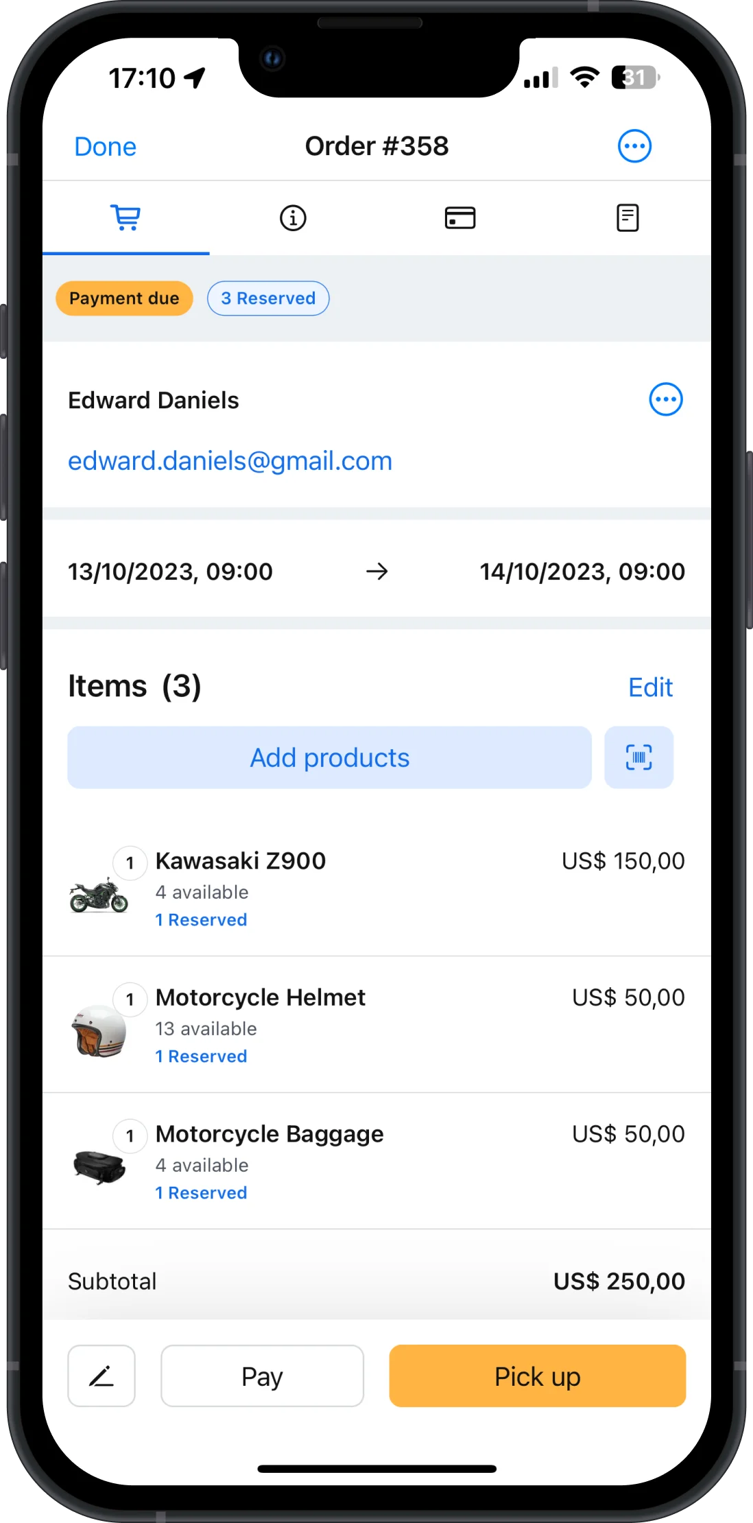 Booqable mobile app