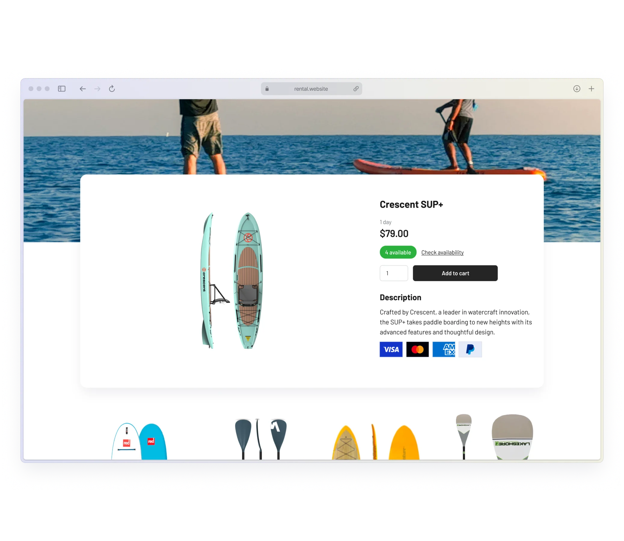 Boat rental software payment