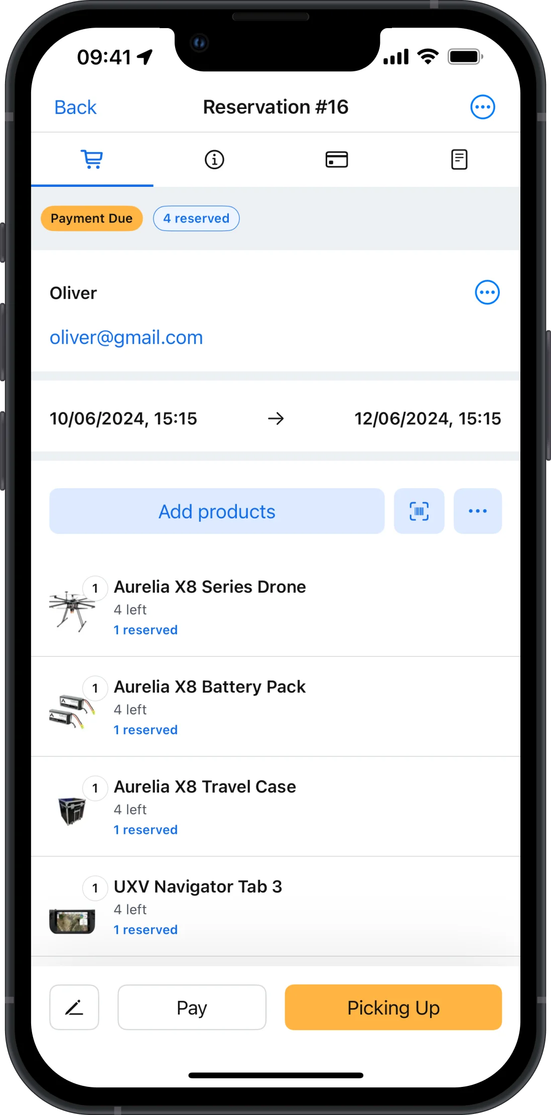 Booqable mobile app