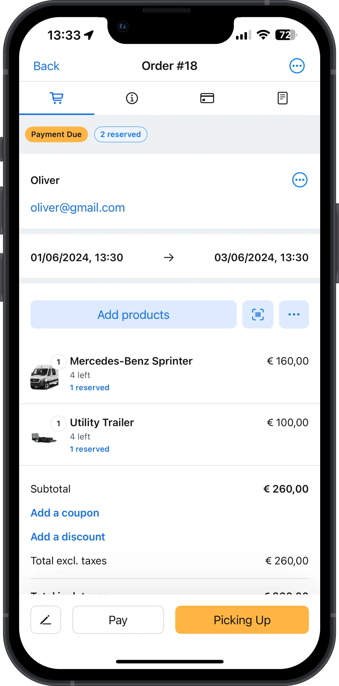 Booqable mobile app