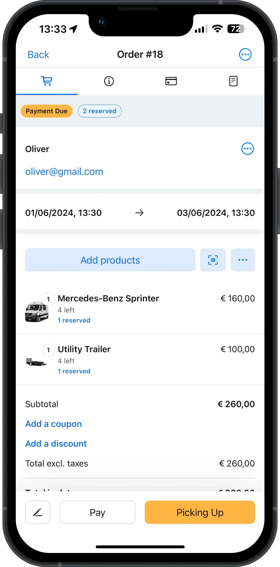 Booqable mobile app