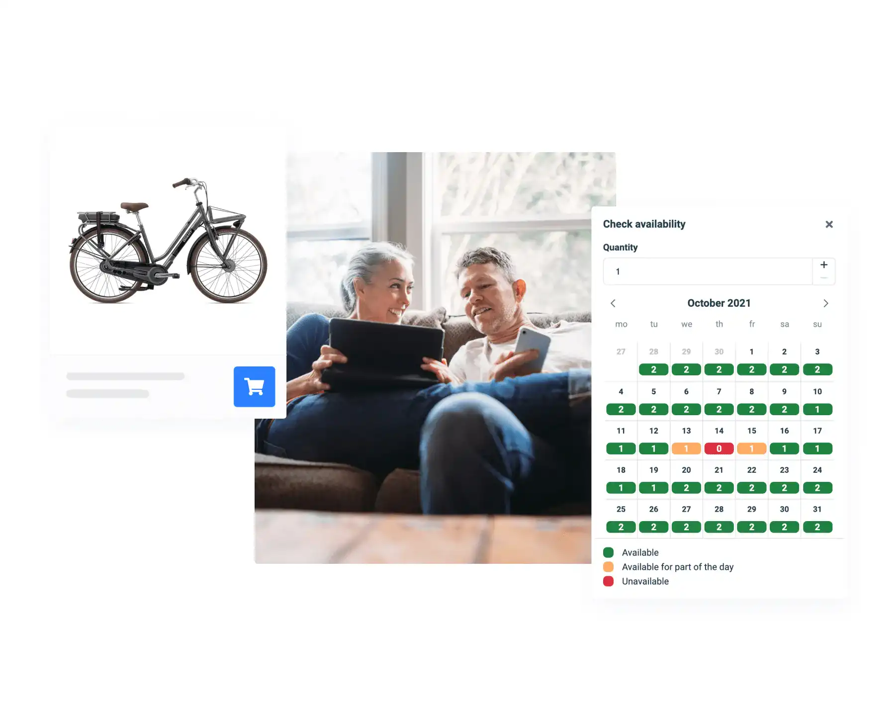 Person renting online through an online booking system