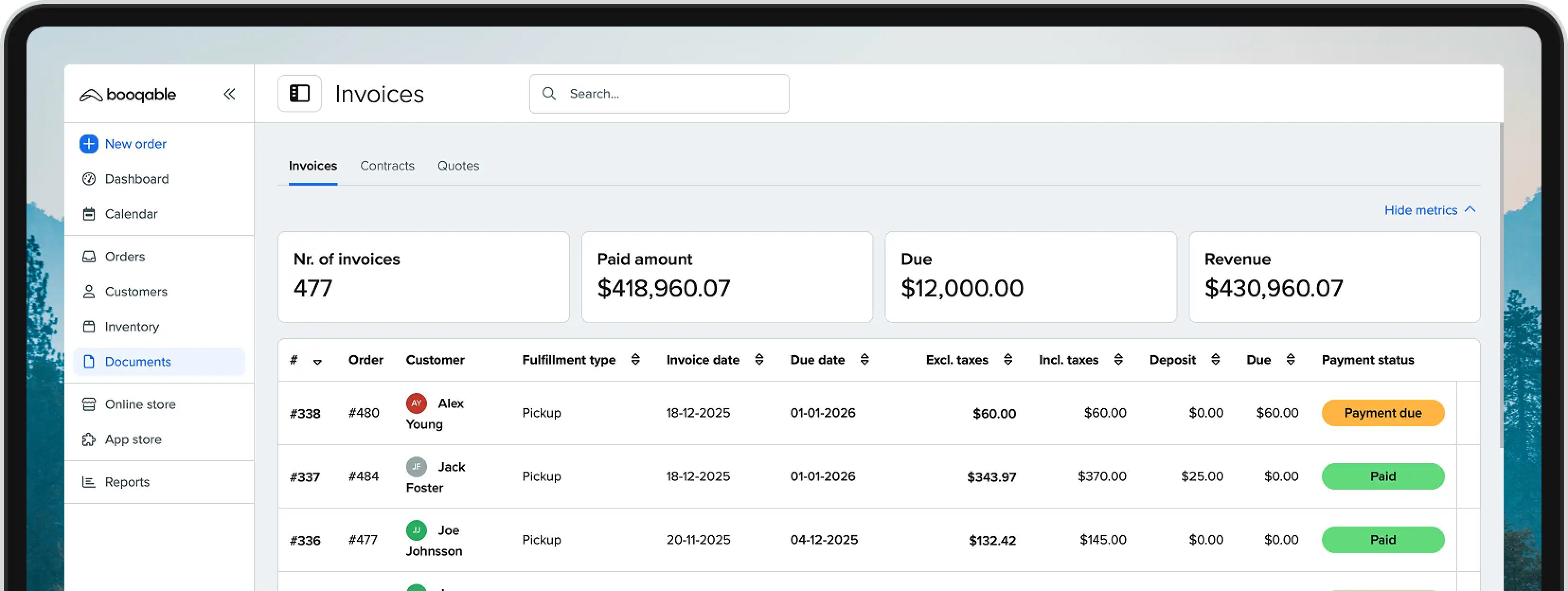 Person managing stock using rental inventory software