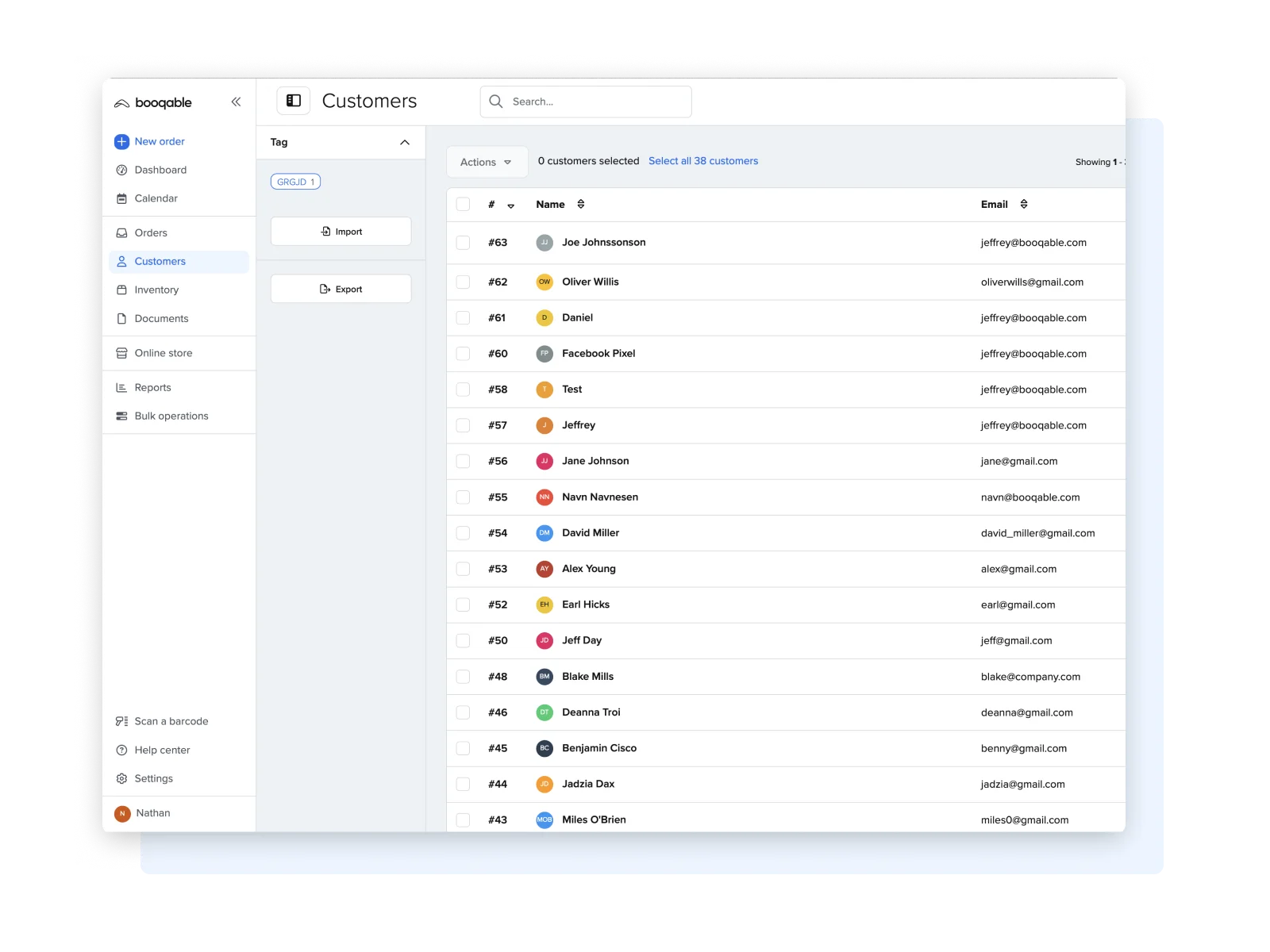 Rental software screenshot