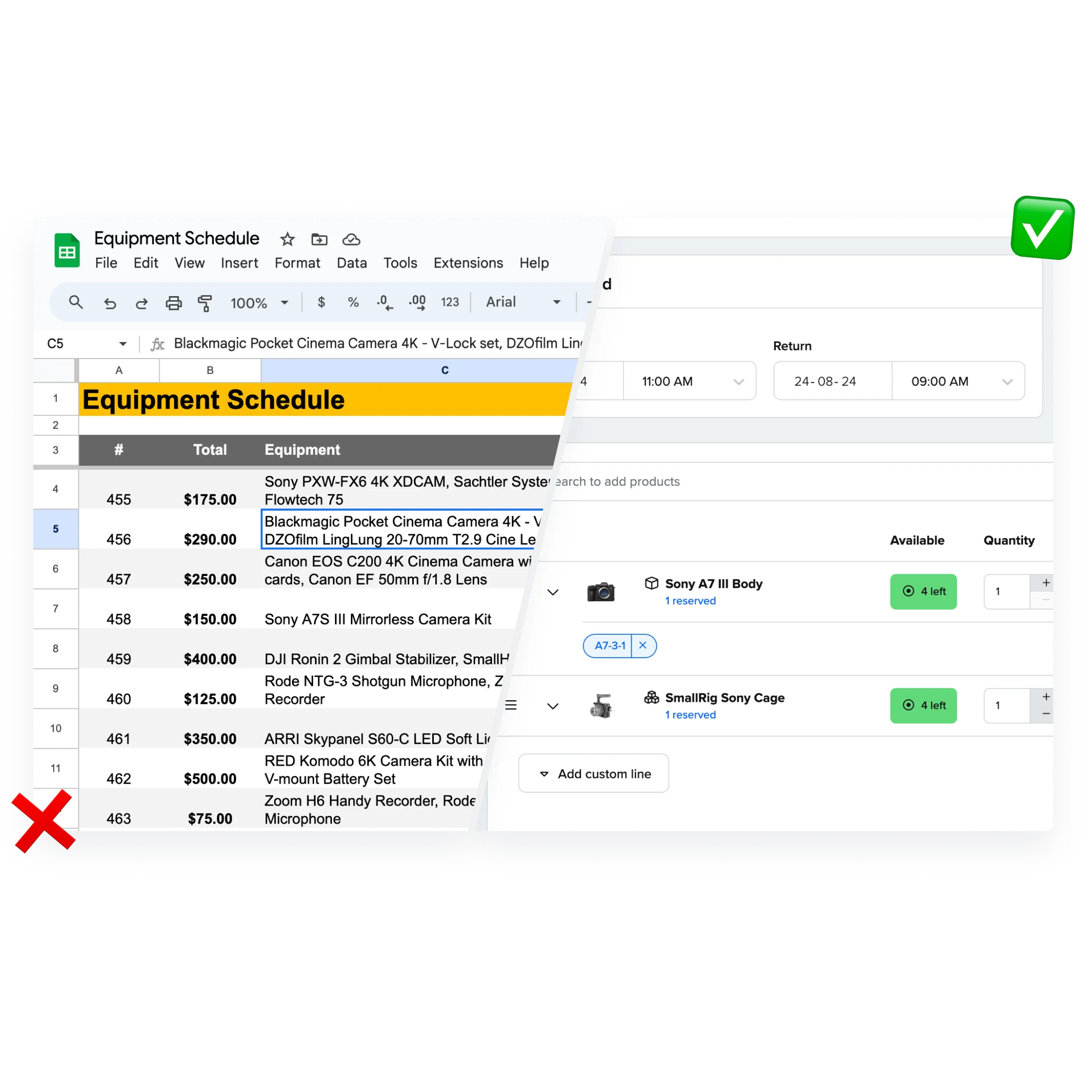 equipment rental agreement template example