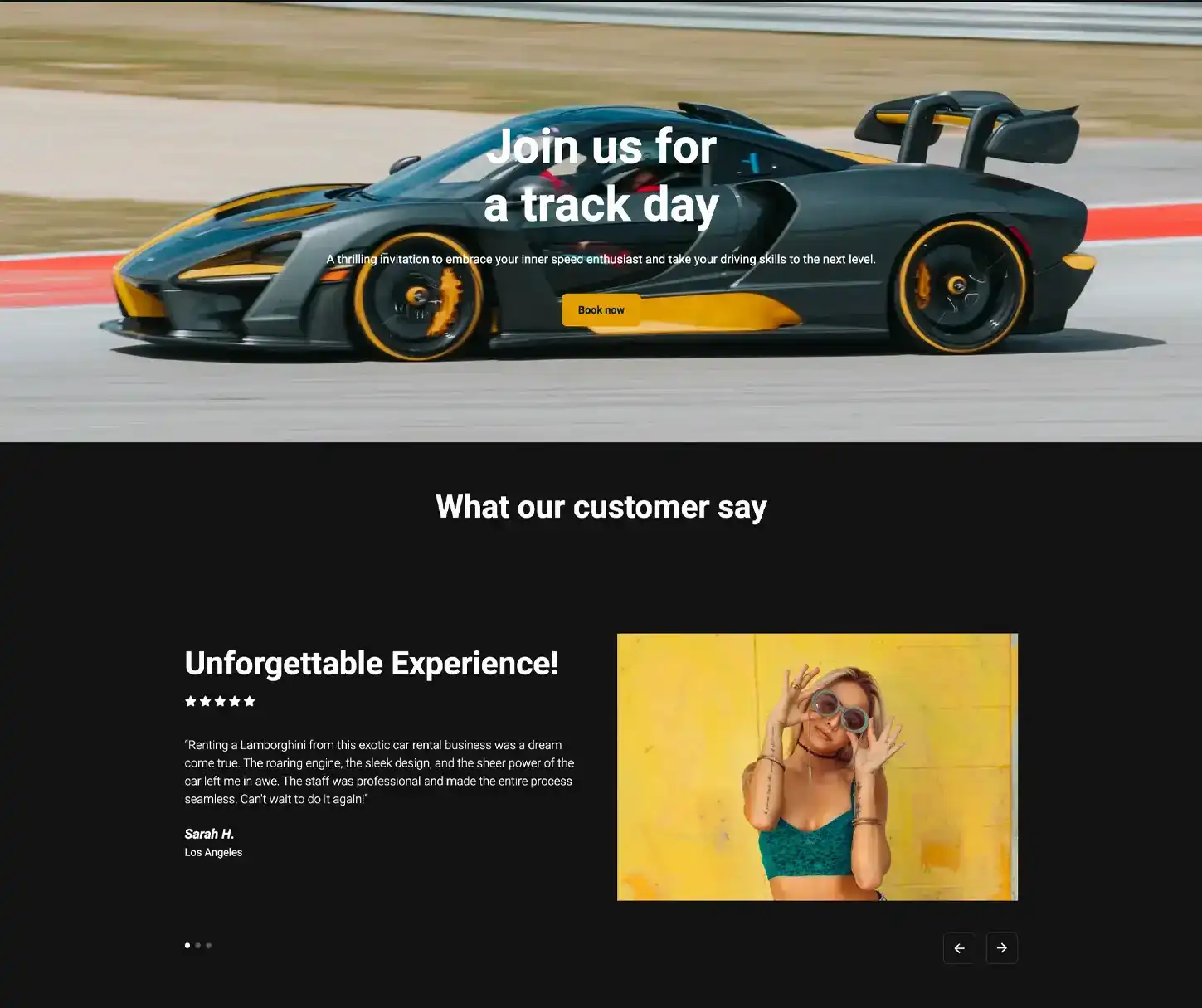 Thème Apex - Template de site web pour la location de voitures exotiques