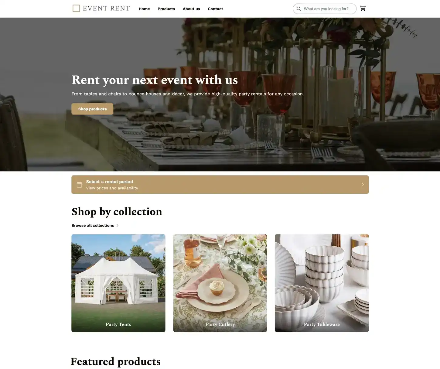 Arc Theme - Modèle de site web pour la location d'événements