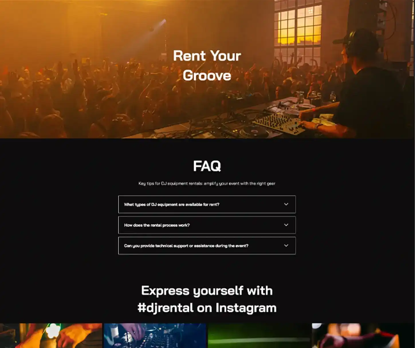 Boost Theme - DJ-Ausrüstungsverleih Website Vorlage
