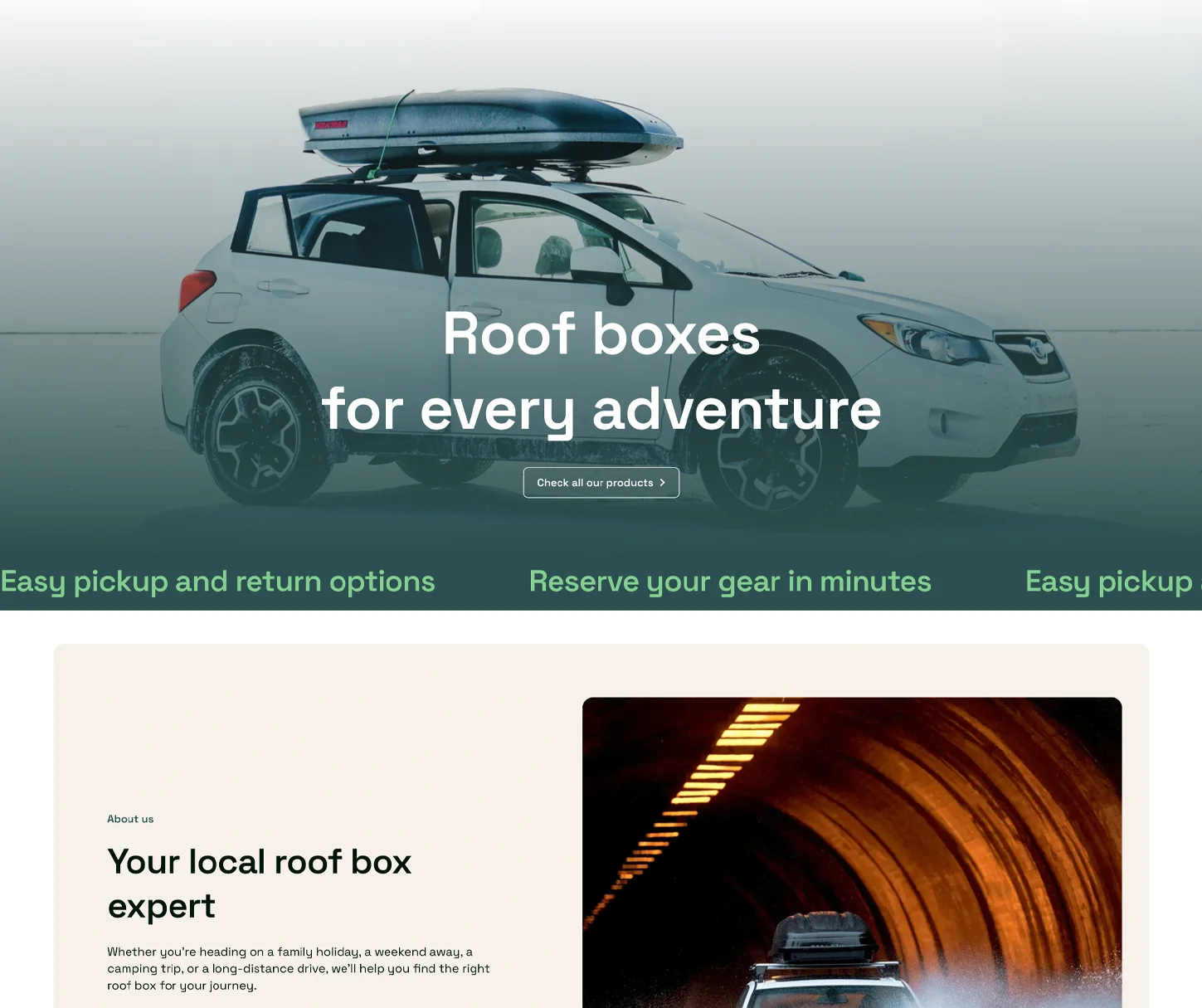 Cargo Theme - Roof Box Rental Website Template
