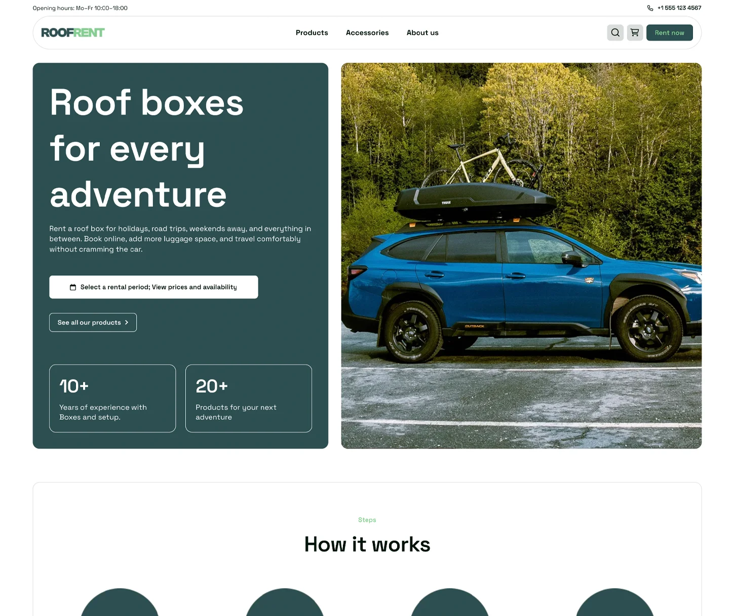 Cargo Theme - Roof Box Rental Website Template