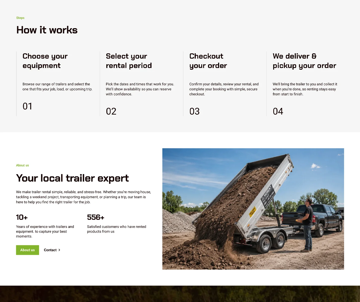 Carry Theme - Trailer Rental Website Template