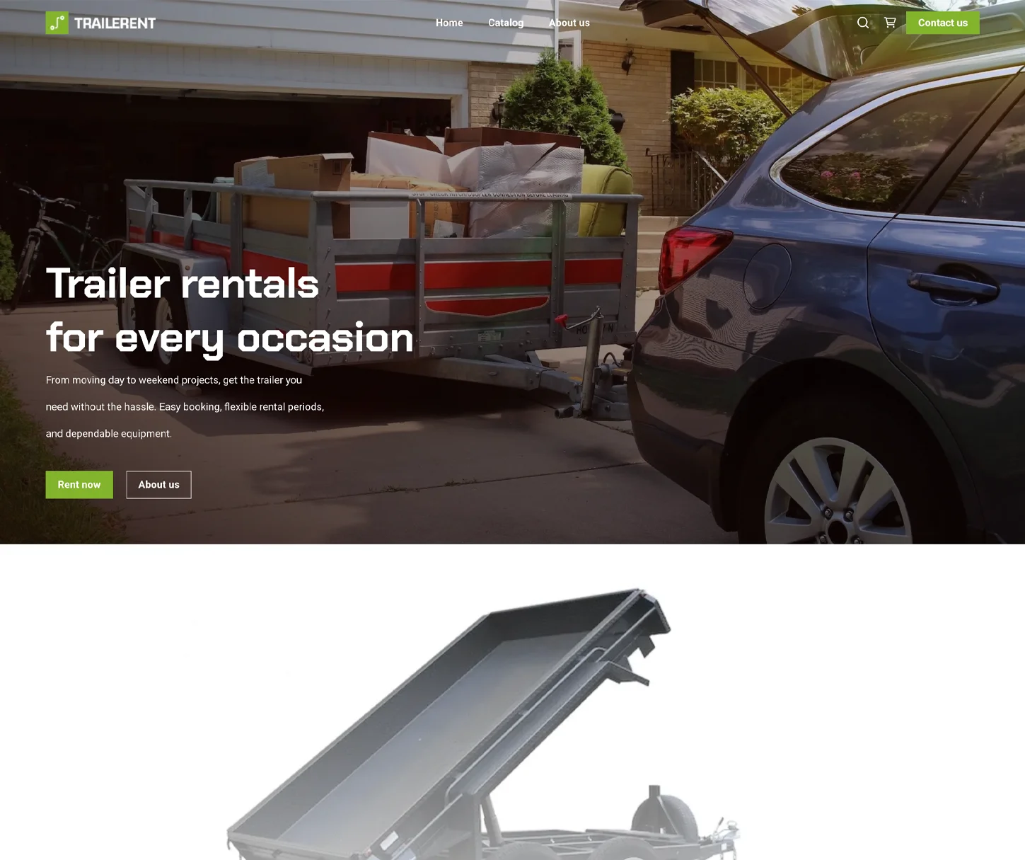 Carry Theme - Trailer Rental Website Template
