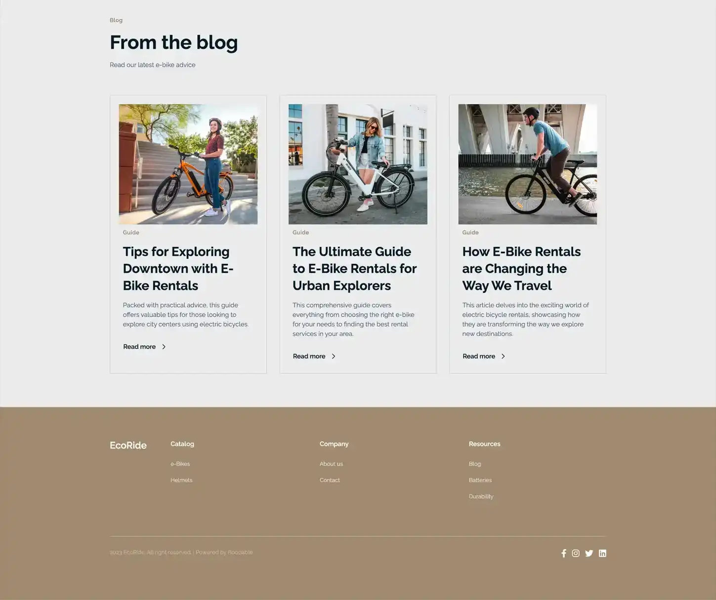 Charge Theme - e-Bike Rental Website Template