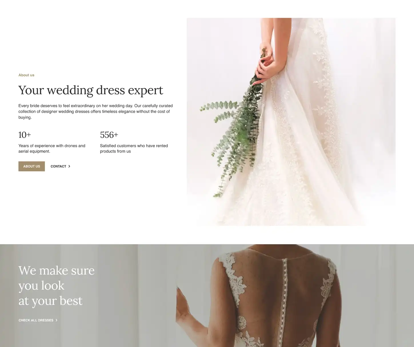 Couture Theme - Wedding Dress Rental Website Template