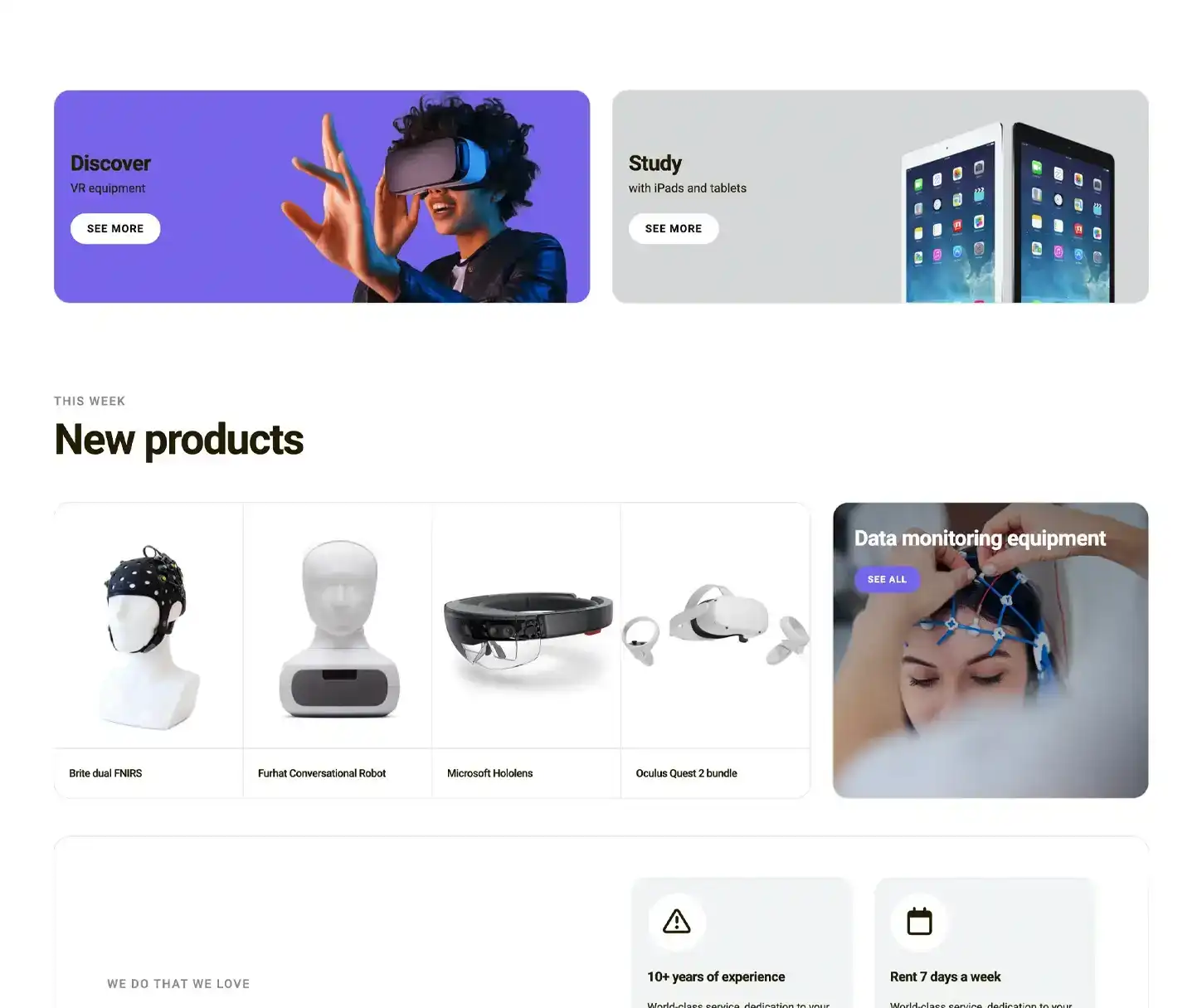 Create Theme - University Equipment Rental Website Template
