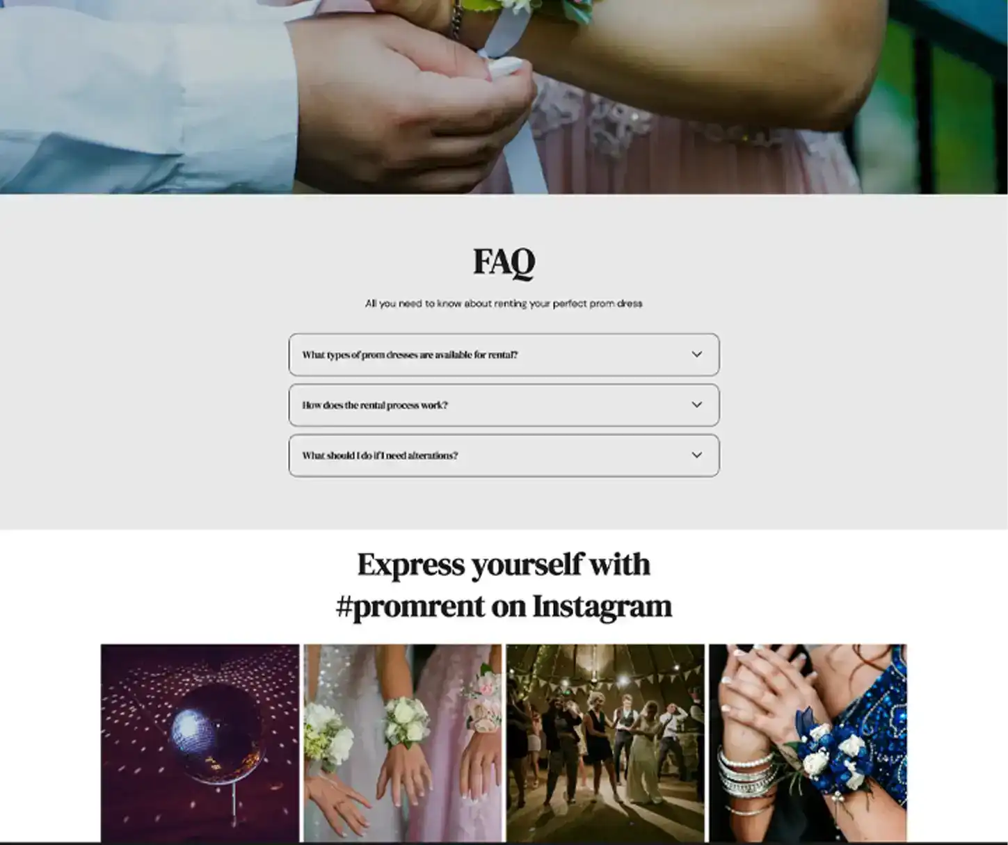 Elegant Theme - Plantilla de sitio web de alquiler de vestidos de noche