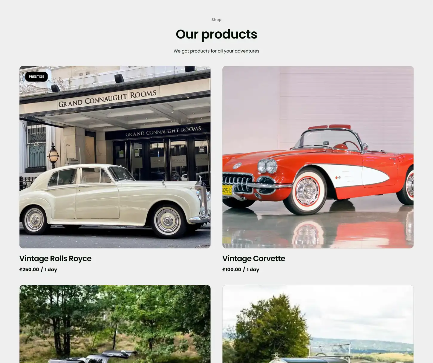 Heritage Theme - Vintage Car Rental Website Template