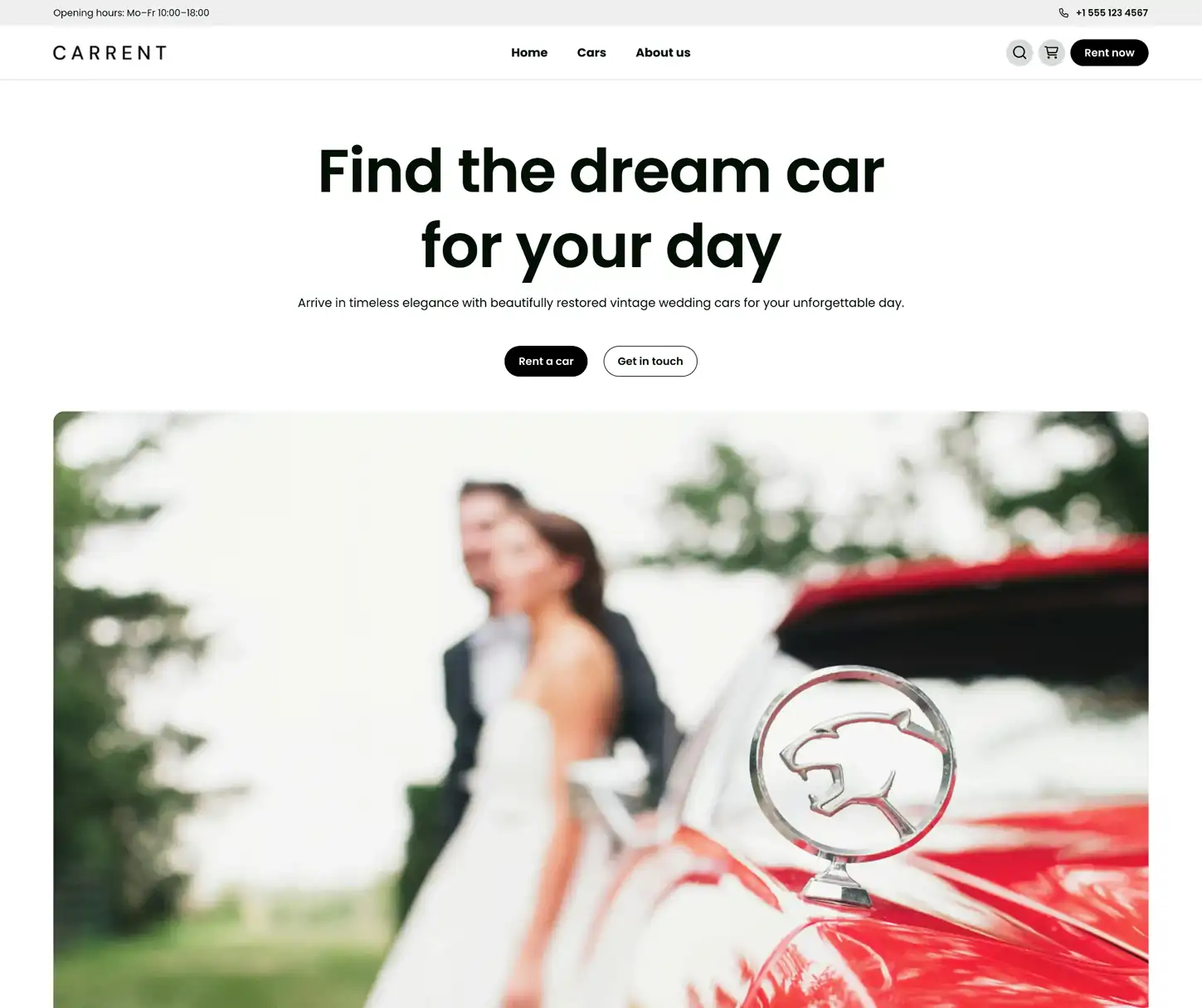 Heritage Theme - Vintage Car Rental Website Template