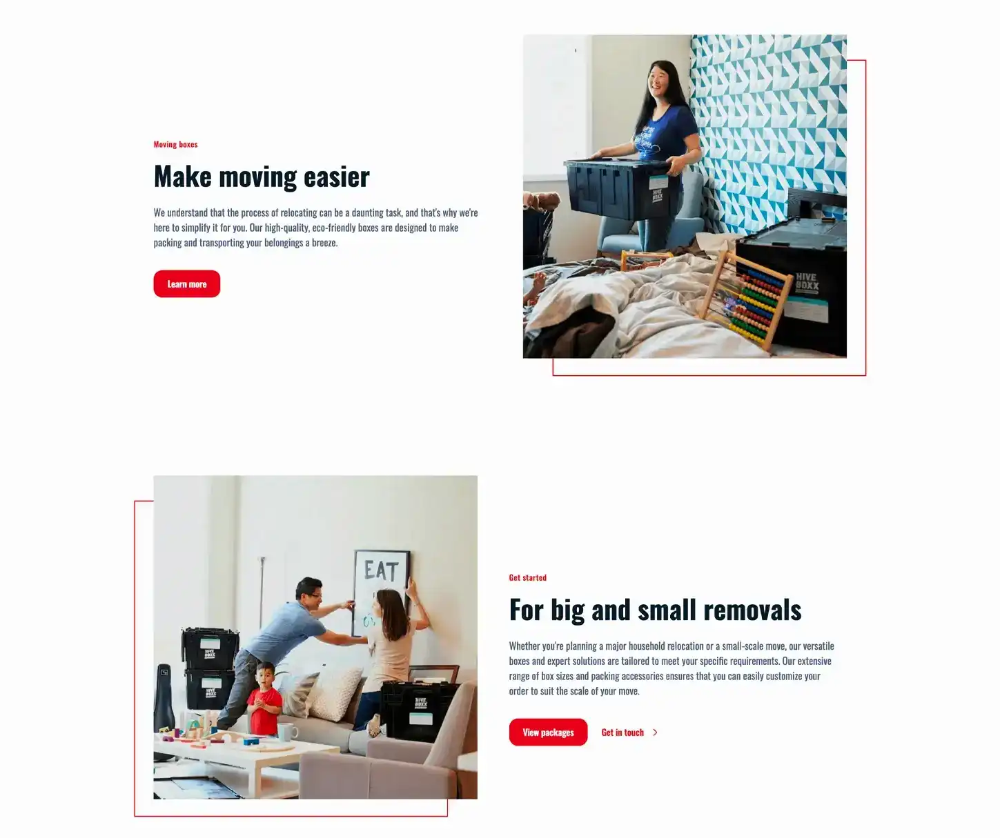 Move Theme - Moving Box Rental Website Template