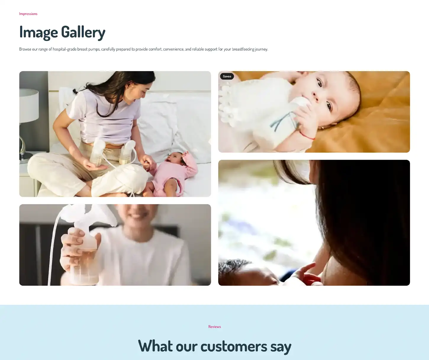 Nurture Theme - Breast Pump Rental Website Template