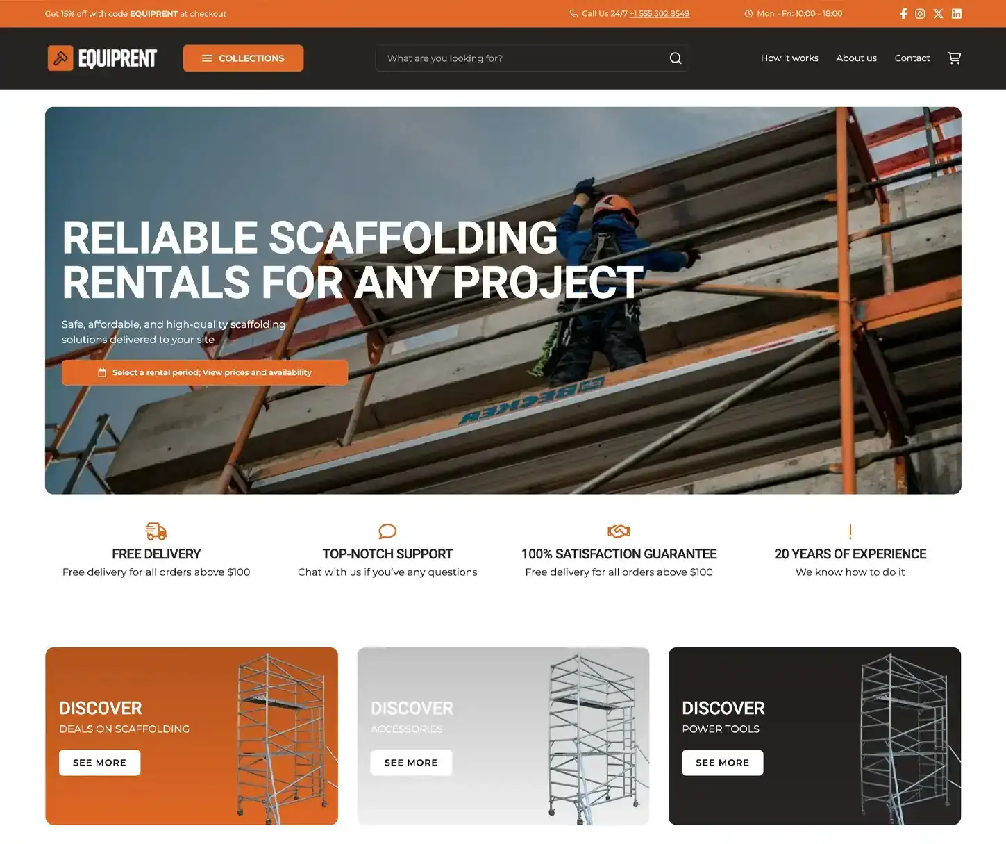Place Theme - Scaffolding Rental Website Template