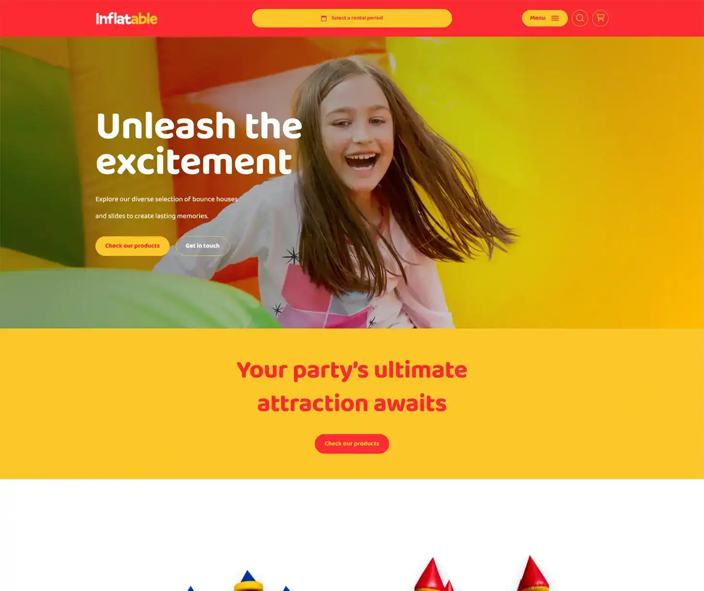 Play Theme - Inflatable Rental Website Template