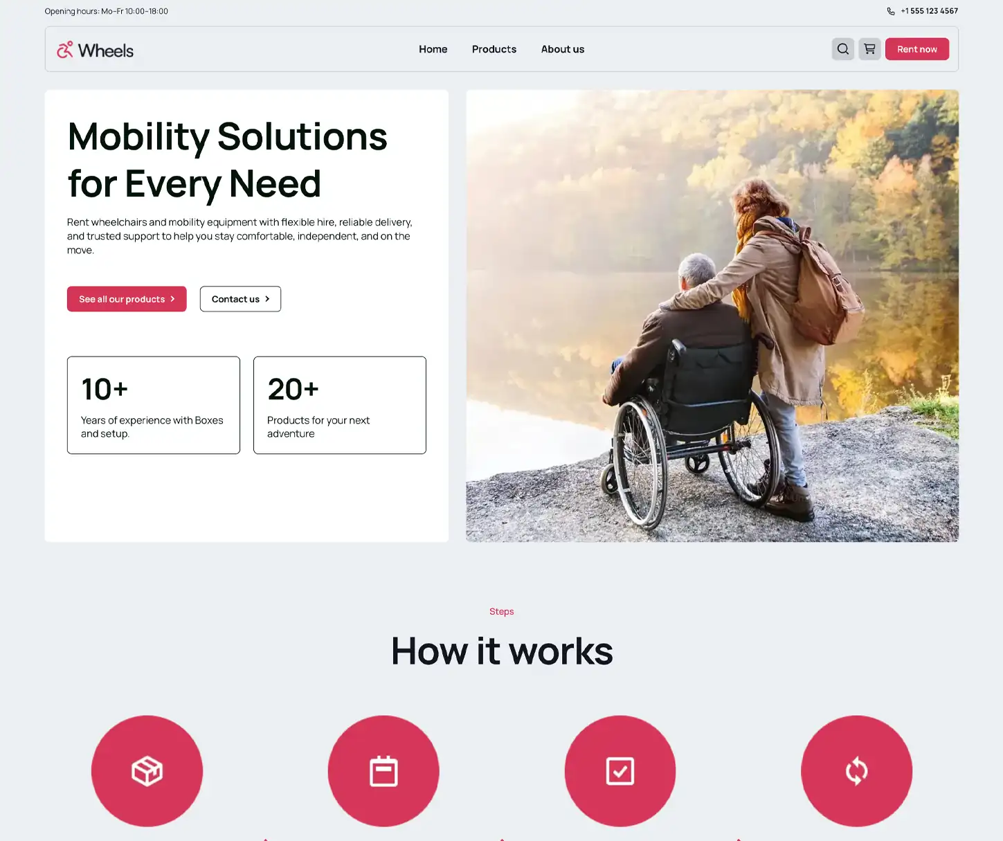 Roll Theme - Mobility Scooter Rental Website Template
