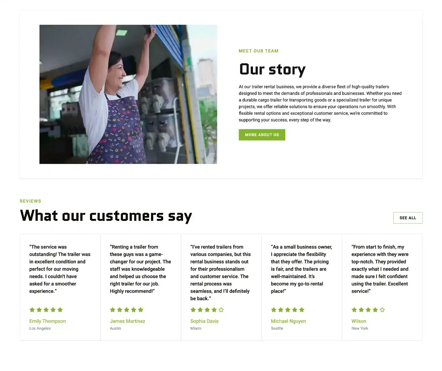 Route Theme - Trailer Rental Website Template