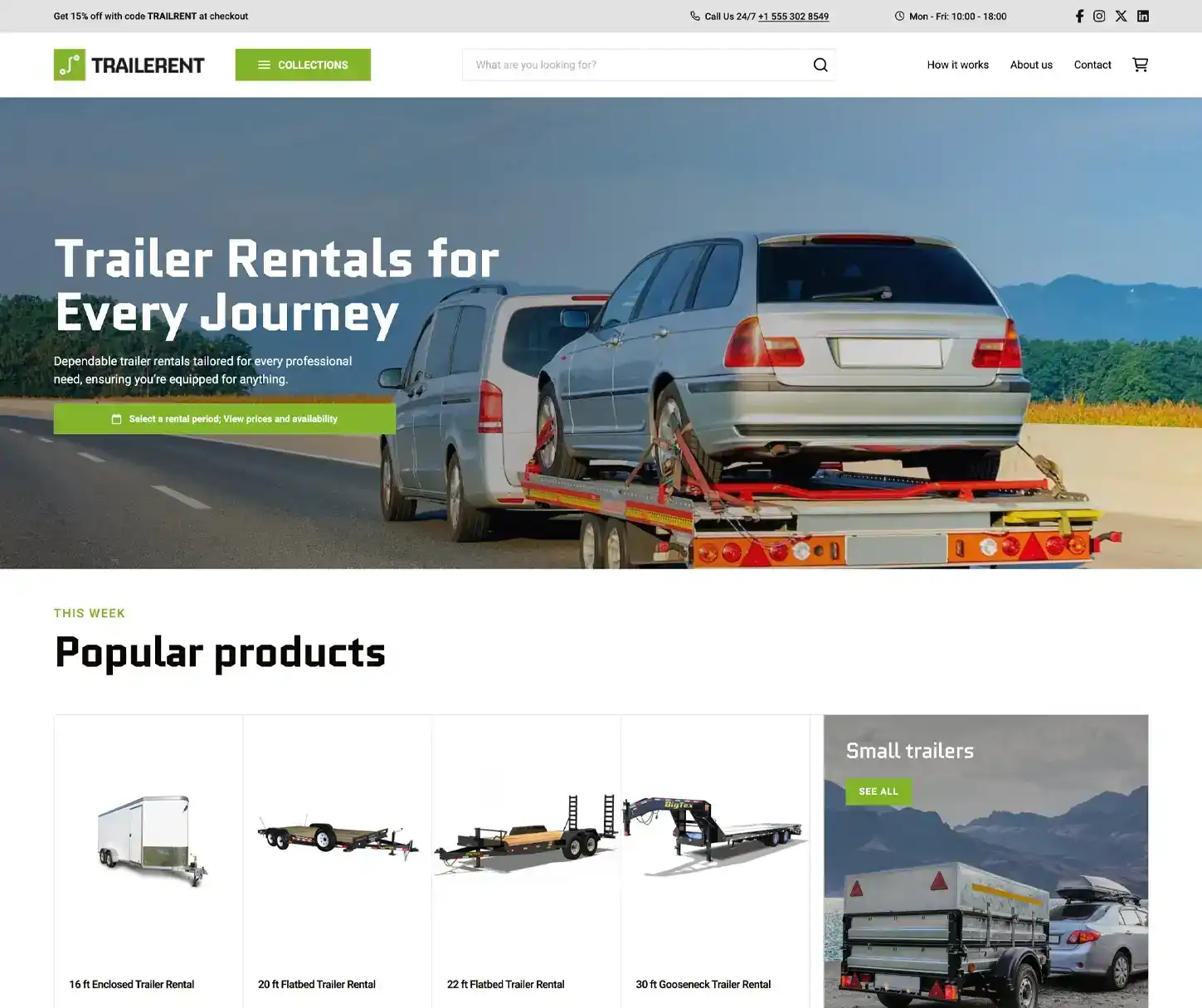 Route Theme - Trailer Rental Website Template