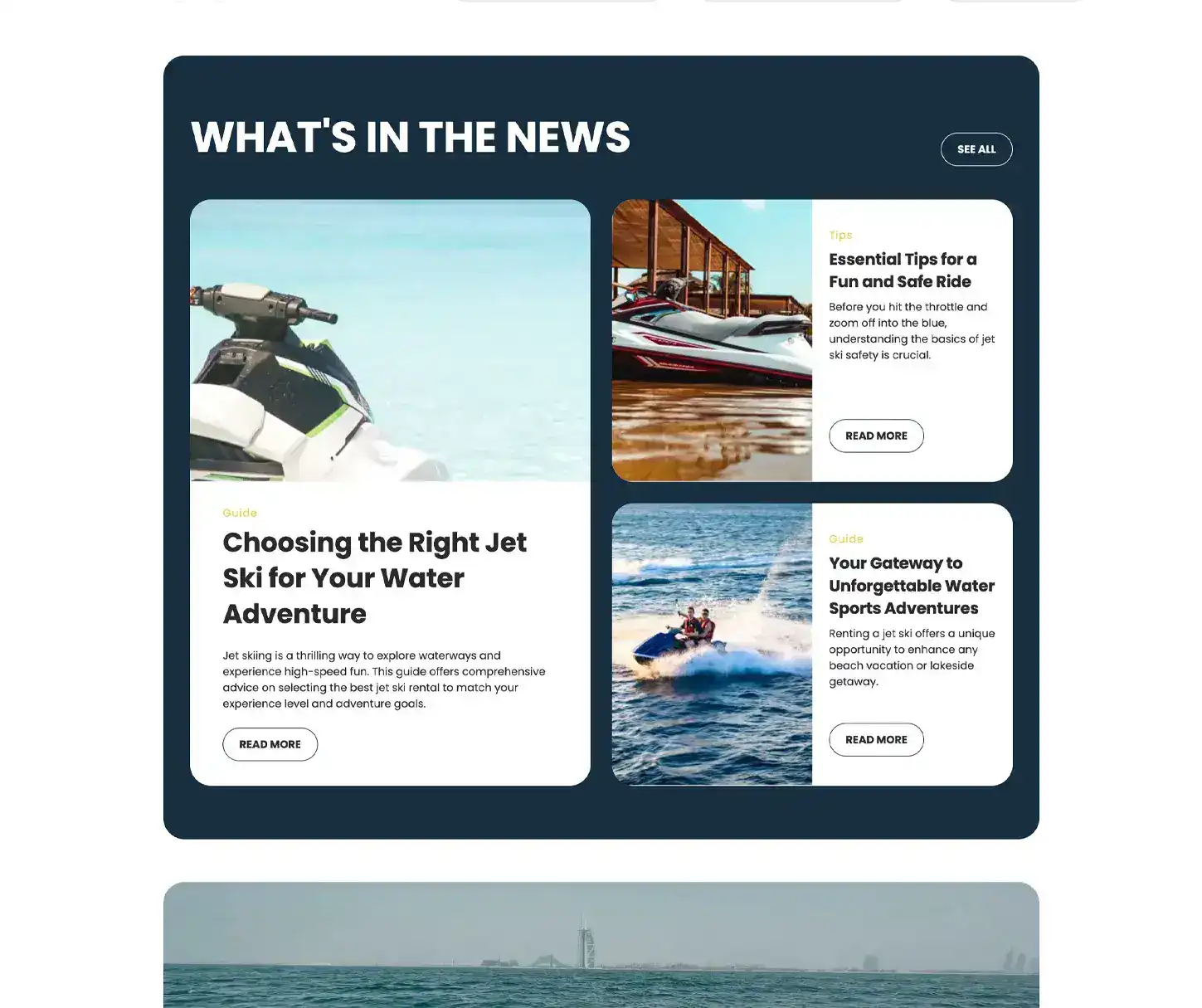 Rush Theme - Jetski Rental Website Template