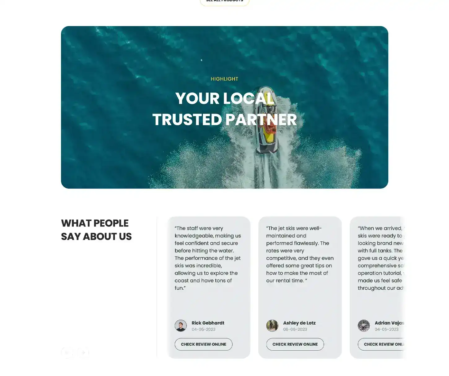 Rush Theme - Jetski Rental Website Template
