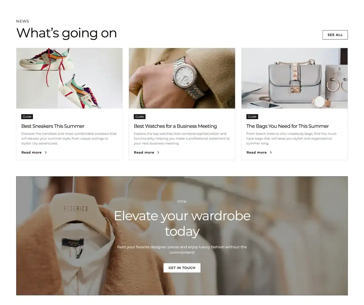 Signature Theme - Plantilla de sitio web de alquiler de ropa