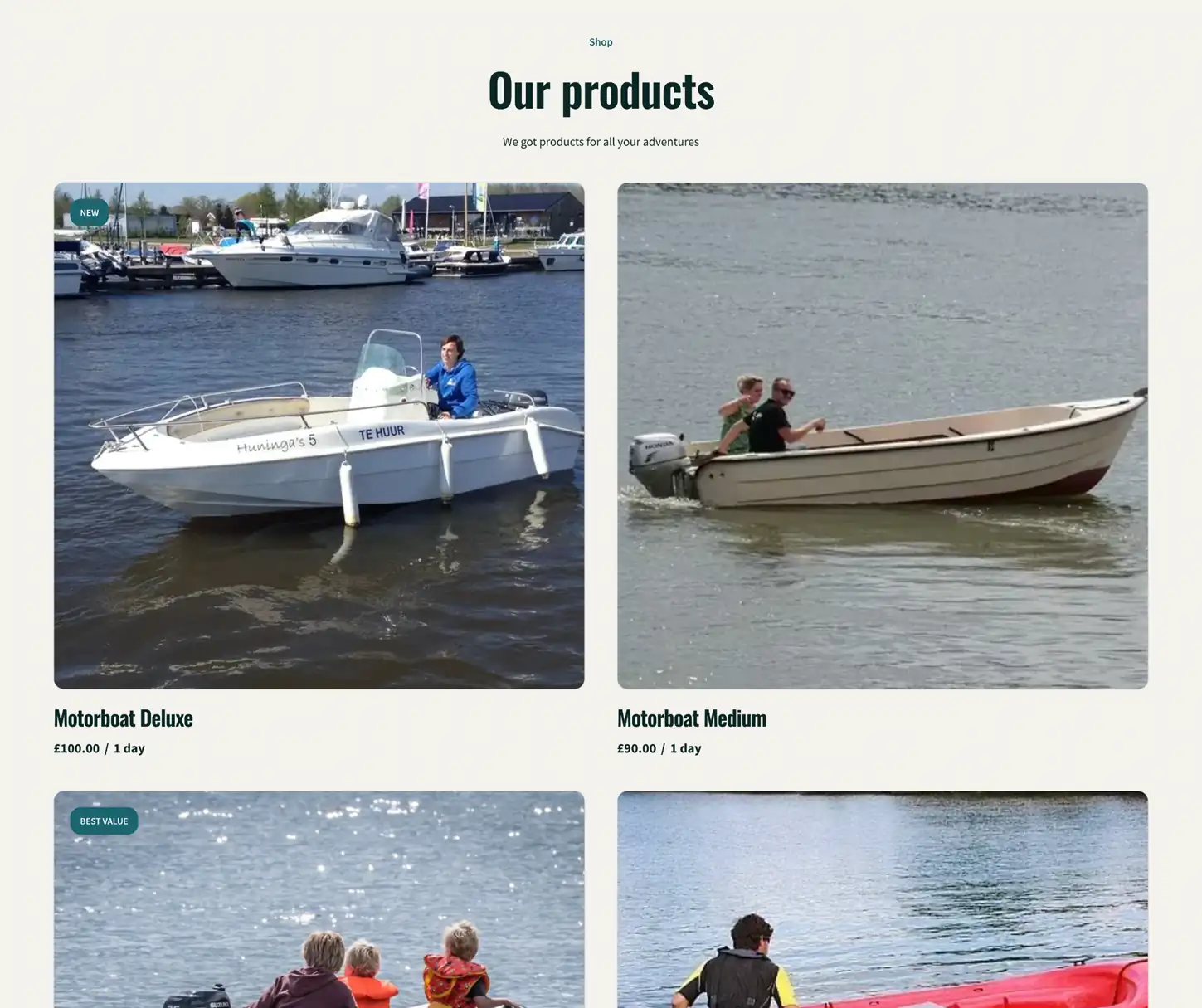 Skipper Theme - Small Motorboat Rental Website Template