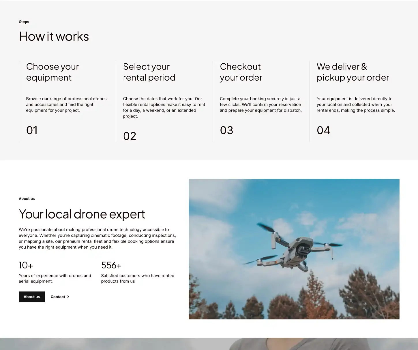 Skyward Theme - Drone Rental Website Template