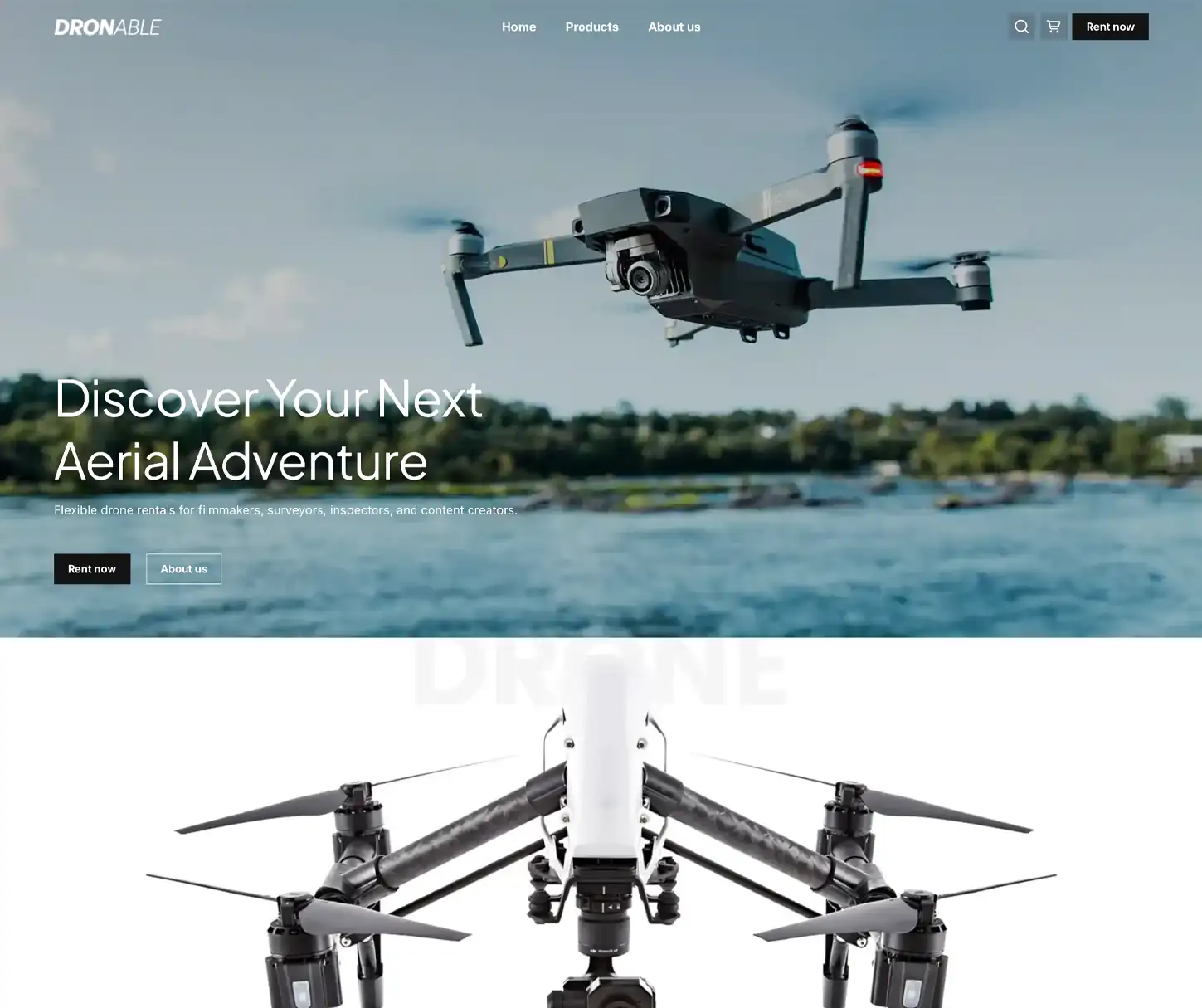Skyward Theme - Drone Rental Website Template