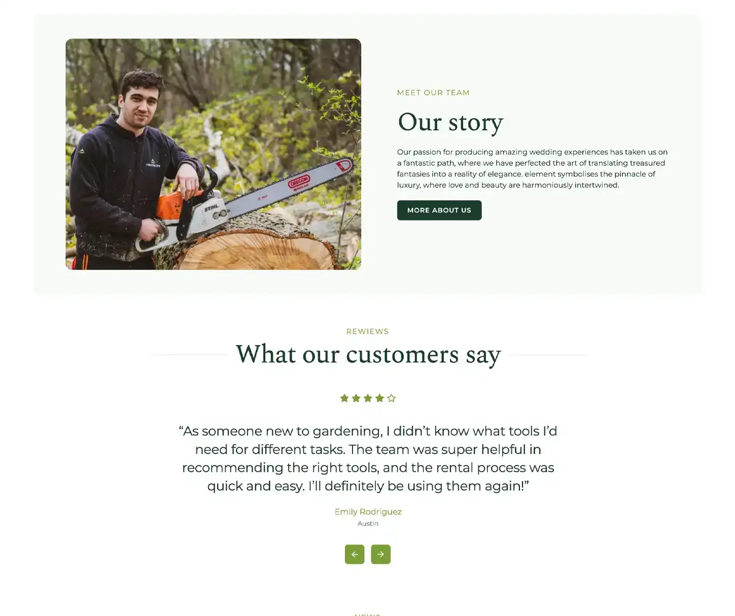 Spring Theme - Modelo de Website de Aluguer de Ferramentas de Jardim