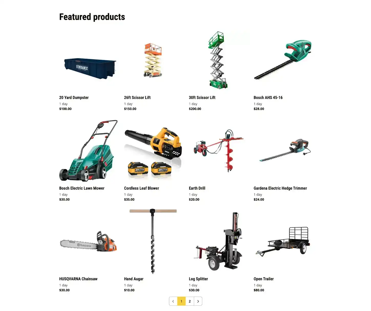 Torque Theme - Plantilla de sitio web de alquiler de maquinaria