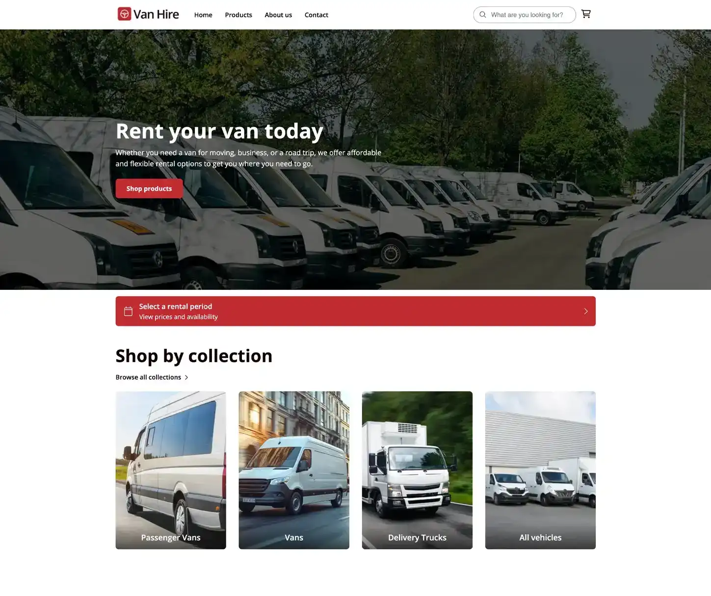 Traverse Theme - Van Rental Website Template